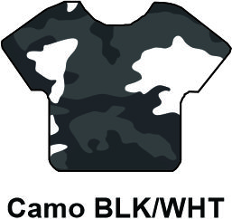 HTV Pattern Camo BLK/WHT 12"X18" Sheet - VEP-CAMOBLKWHT-SHT